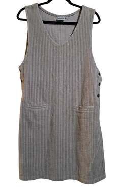 MATCH Overall Jumper Dress Women's Sz M Made in USA Tan Corduroy Vintage Y2K 90s